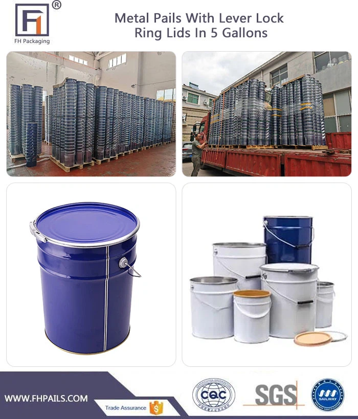 Metal-Pails-With-Lever-Lock-Ring-Lids-In-5-Gallons Metal-Pails-With-Lever-Lock-Ring-Lids-In-5-Gallons