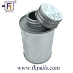 Винтовая круглая жестяная банка для клея